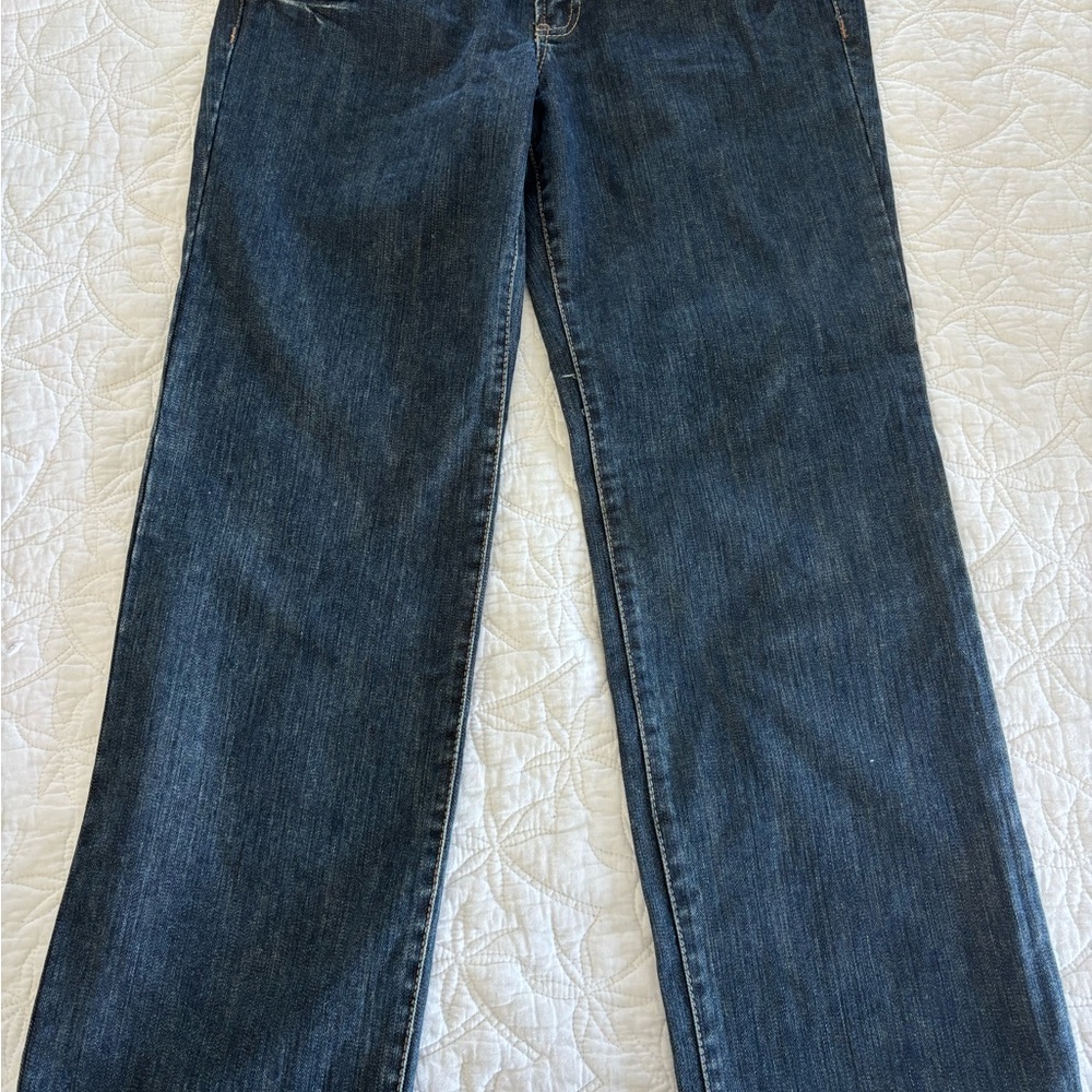 LOFT Relaxed & Straight Midwash Denim Jeans - Picture 5 of 8